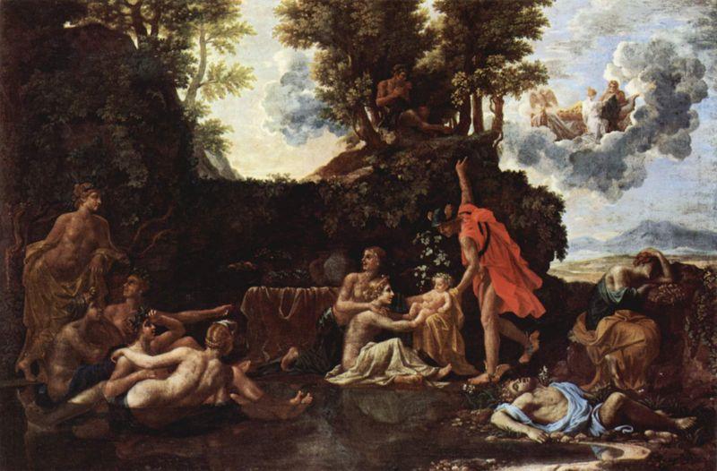Nicolas Poussin Die Geburt des Baccus oil painting image